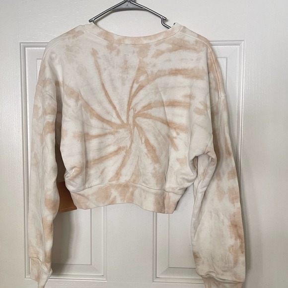 Reformation Jeans Hunter Swirl Tie Dye Beige Crewneck Sweatshirt Size XS NWT - Picture 4 of 6